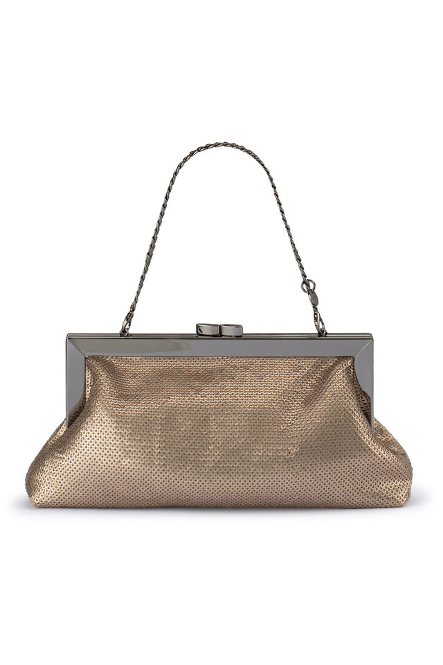 Zephyr Champagne Sequin Clutch image 6