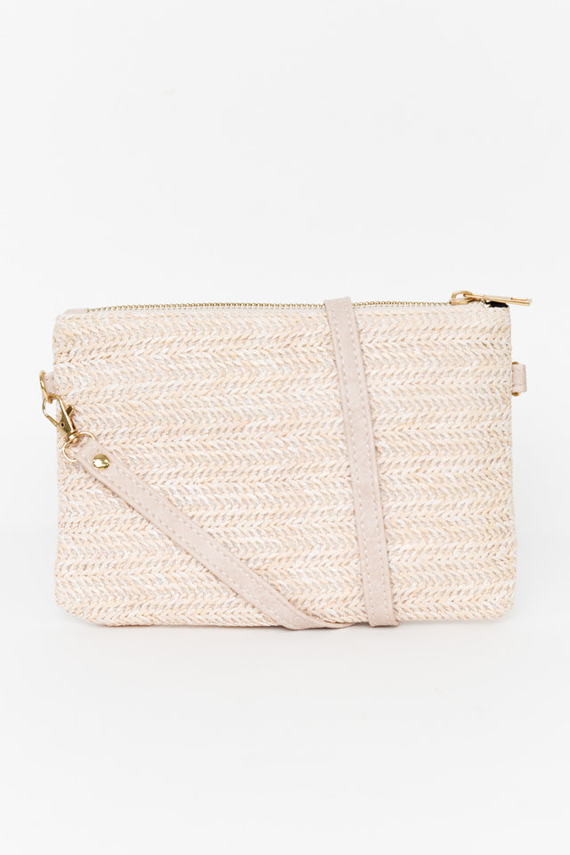 Zila Sand Woven Crossbody Bag