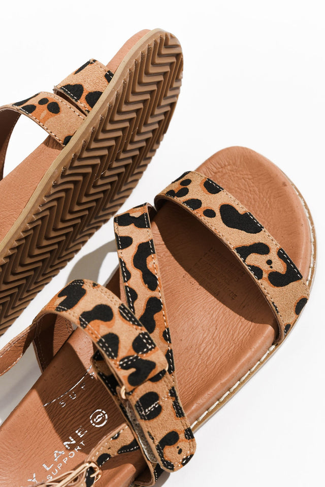 Zorba Brown Leopard Leather Sandal image 4