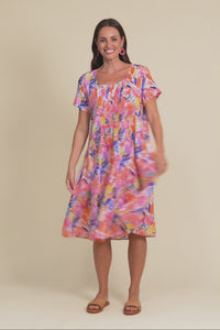 Murano Pink Garden Cotton Dress