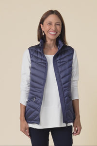 Maryclaire Navy Down Puffer Vest