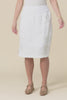 Mylah White Linen Stretch Skirt,Video