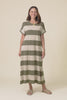 Tiarna Khaki Stripe Cotton Dress,video