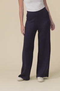 Freedom Dark Navy Wide Leg Pants,Video