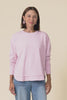Simplified Blush Cotton Crewneck Sweatshirt