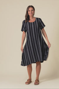 Bexley Black Stripe Pocket Dress