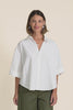 Rachel White Cotton Blend Shirt,Video