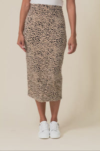 Leopard Bamboo Maxi Tube Skirt