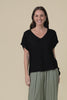 Dorian Black Linen Cotton Top,Video