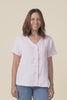Audrey Pink Linen Button Top,video