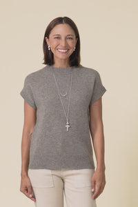 Astor Grey Yak Wool Knit Top