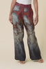 Palisades Mocha Floral Silk Wide Leg Pants