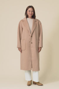 Cohan Camel Wool Blend Button Coat