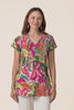 Fia Green Mosaic Crinkle Cotton Top,video