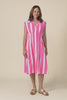 Isolde Pink Stripe Cotton Tie Dress,video