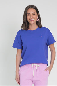 Halli Blue Cotton Tee