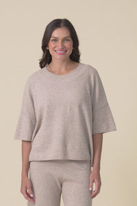 Finlay Taupe Cotton Oversized Tee,video