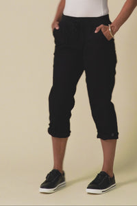 Lindsay Black 7/8 Cargo Pants