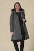 Koami Charcoal Quilted Hooded Coat,Video