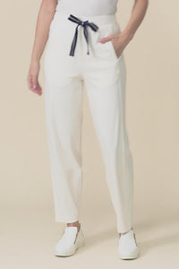 Fisher Cream Cotton Barrel Pants,Video