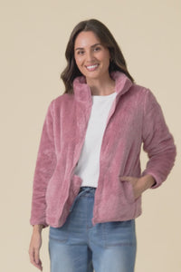 Ackerley Pink Faux Fur Jacket