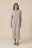 Garrick Beige Cotton Tie Dress,video
