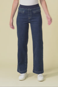 Maddy Dark Blue Straight Leg Jeans,Video