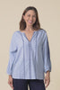 Caven Blue Cotton Embroidered Top,Video
