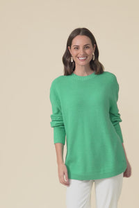 Skylar Green Cotton Blend Knit Jumper,Video