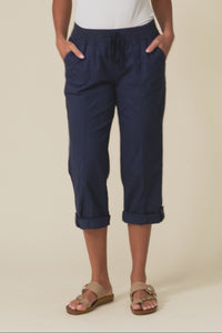 Lindsay Navy 7/8 Cargo Pants