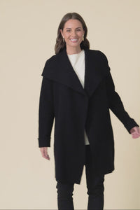 Wendell Black Wool Coat