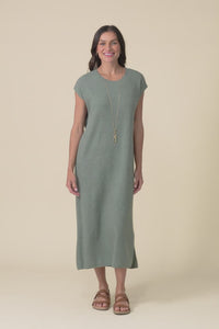 Garrick Green Cotton Tie Dress,video