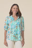 Boreen Blue Floral Button Top,video