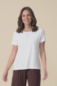 Minelli White Bamboo Tee,Video