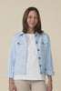 Danielle Light Blue Stretch Jean Jacket,Video