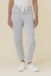 Breslin Blue Stripe Barrel Jeans