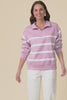 Freedom Pink Stripe Half Zip Sweatshirt,Video