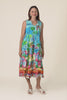 Gordo Blue Vista Cotton Sleeveless Dress,Video