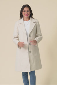Cevish Beige Button Coat