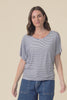 Navy and White Stripe Maui Tee