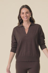 Camila Chocolate Wool Cashmere Jumper
