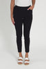 Zara Black Stretch 7/8 Pants,Full Body,Brunette model,alt text|model:Brontie