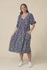 Kacey Navy Spot Button Dress,video