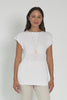 Ollie White Cotton Knit Tee