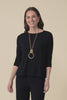 Lucinda Black Bamboo Boatneck Top,Video
