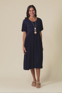 Dalton Navy Crescent Dress