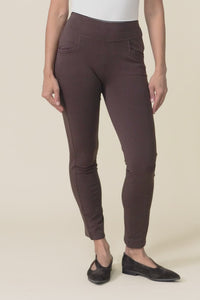 Jove Chocolate Cotton Stretch Pants,Video