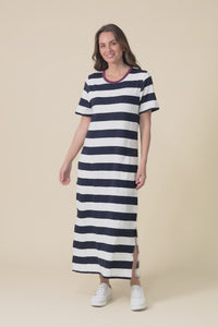 Tallow Navy Stripe Pocket Dress,video