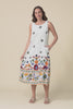 Bory White Garden Cotton Sleeveless Dress,video