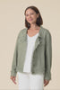 Oakley Khaki Linen Frayed Jacket